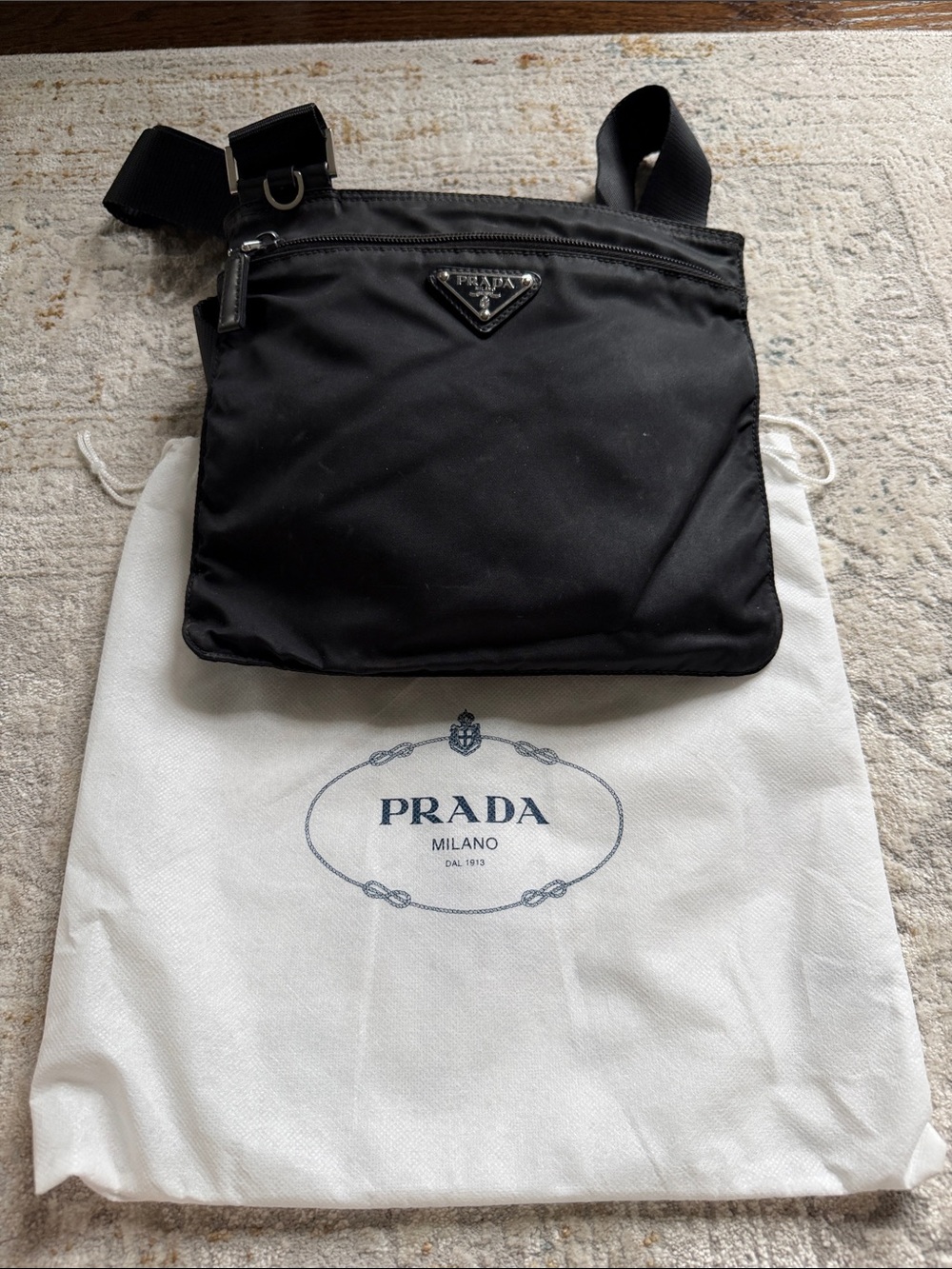 Prada Black Nylon Messenger Crossbody with Adjustable Strap - Picture 8 of 8